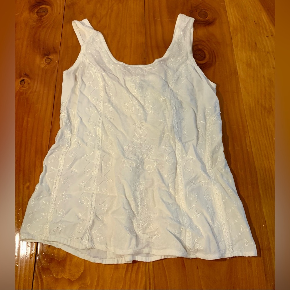 My Choice Women’s Cottagecore Boho Lace Trim Tie Back Prairie Button Top Size S